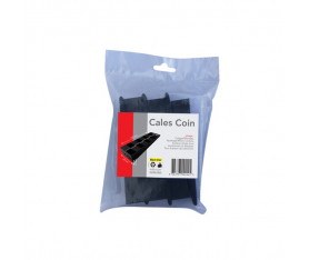 Cales Coins PVC Noir 140x43x25mm sachet de 6 ACBAT