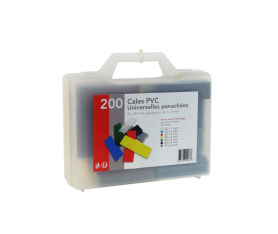 Cales Universelles Panachées PVC 80x26mm valisette de 200 ACBAT