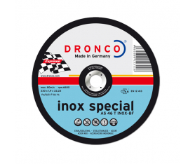 Disque 230x1.9mm bombé AS46 inox spécial Dronco