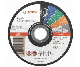 Disque à tronçonner 125x1x22.3 C60TBF Bosch