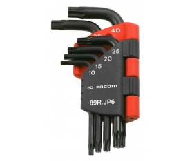 Jeu de 6 cles Torx percées de T10 à 40 Facom