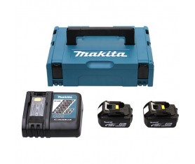 Kit 2 batteries 18V 4Ah + chargeur + Makpac Makita