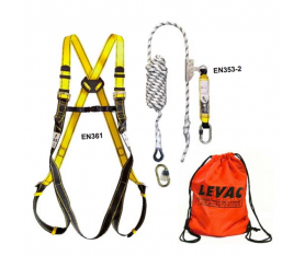 Kit harnais de sécurité dorsal + 1 stop chute 10m Levac