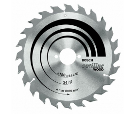 Lame scie circulaire optiline wood 160X2.6X20 24Dts Bosch