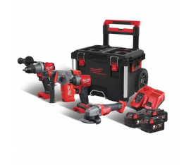 Pack 4 Machines 18V Fuel + 3 batteries 5Ah + Chargeur Milwaukee