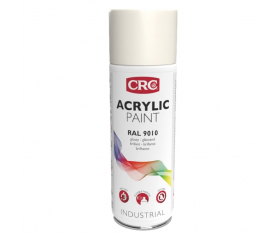 Peinture Acryl blanc ral 9010 brillant aérosol de 400ml net CRC