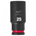 Douille longue shockwave 1/2 hex 25mm Milwaukee