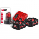 Pack energie 18V 8Ah High Output 2 batteries + chargeur Milwaukee