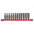 Set de 12 Douilles Longues Shockwave Impact 1/4 Milwaukee